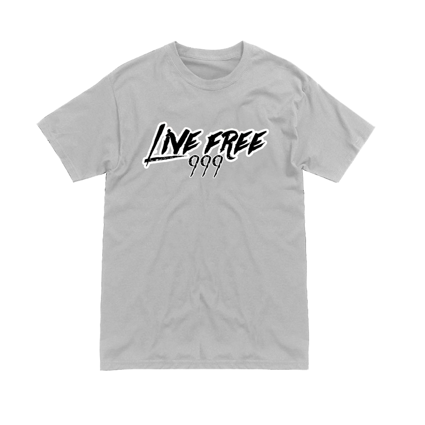 Live Free Logo Tee in Grey