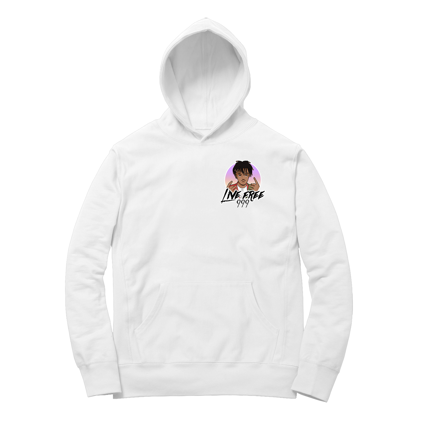 Live Free 999 Hoodie in White