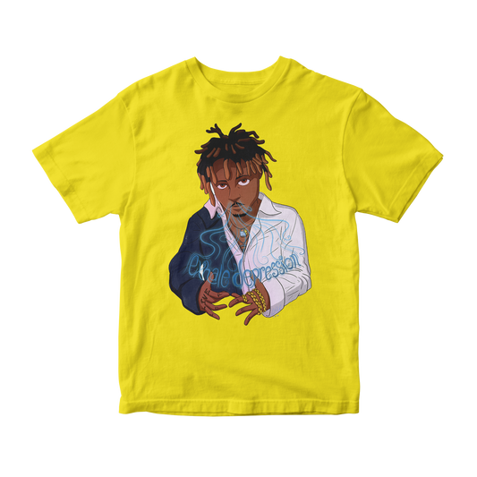 Exhale Depression Tee in Yellow