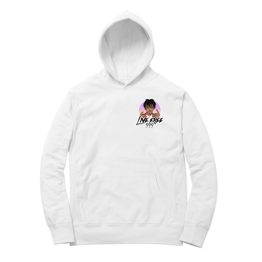 Live Free 999 Hoodie in White